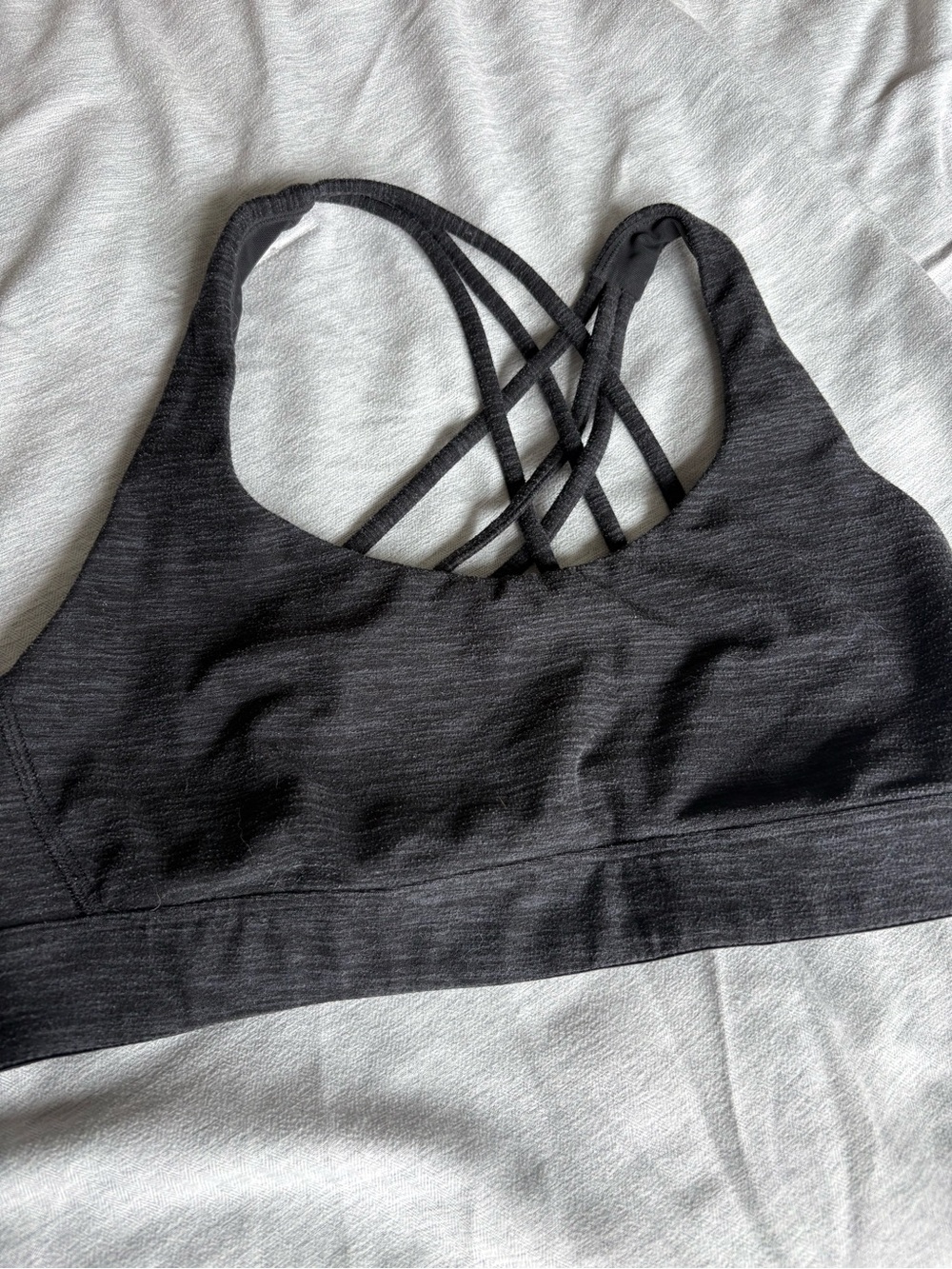 Black Strappy Sports Bra